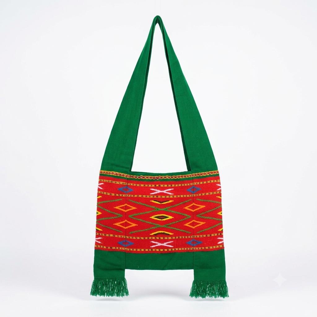 Ethnic Inspiration - Konyak sling bag motif green color bag