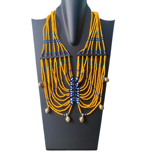 Flowerchild-Brass Bells Necklace inspired by the Konyak Tradition