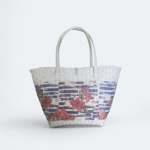 Flowerchild-Red Lily Flower with white and black basket