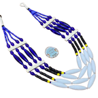 Flowerchild Blue With Matching White Necklace