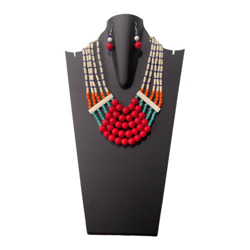 Flowerchild-Modern Five Strands Bright Necklace Set