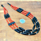 Flowerchild Strong Black And White Beaded Women Necklace