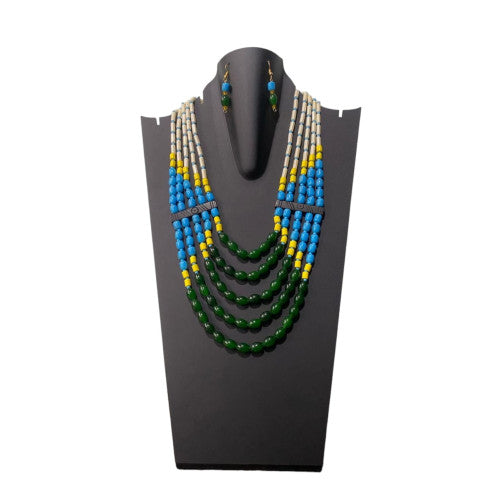 Flowerchild-Turquoise Blue Necklace Piece Set
