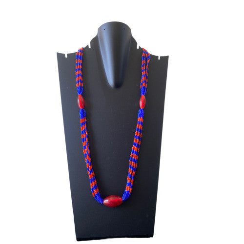 Glass Seed Bead Necklace Inspired By Ao Tradition - Flowerchild