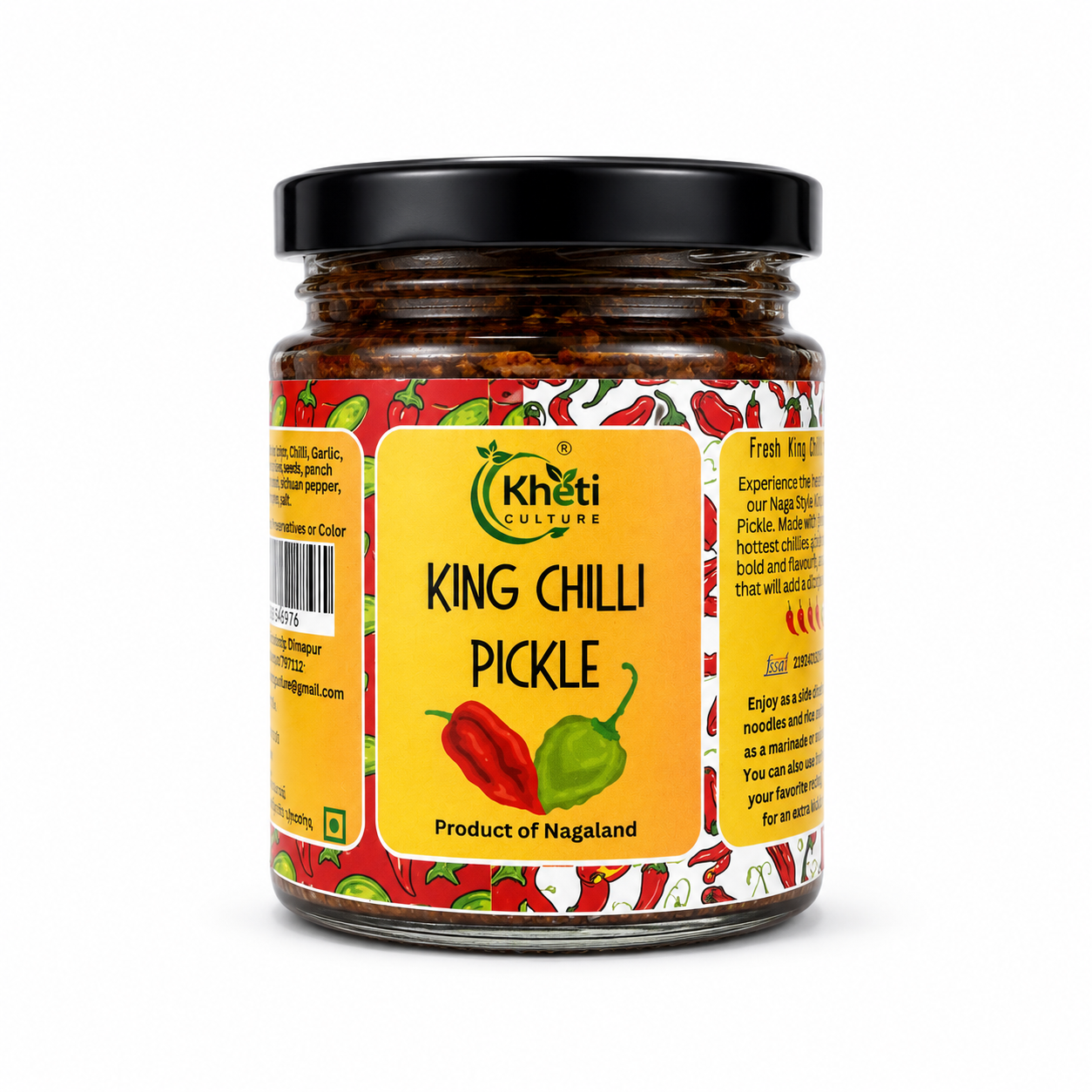 Fresh King Chilli Pickle 170gm- Kheti Culture