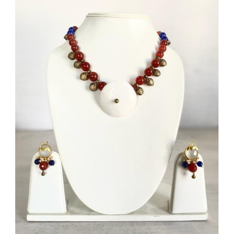 Flowerchild Gorgeous Precious stone Ao women necklace set