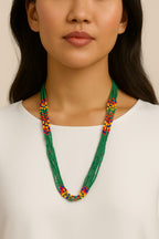 Green-Multi-Strings-Tribal-beads-Necklace-Dimasa-Ethnic-Collections