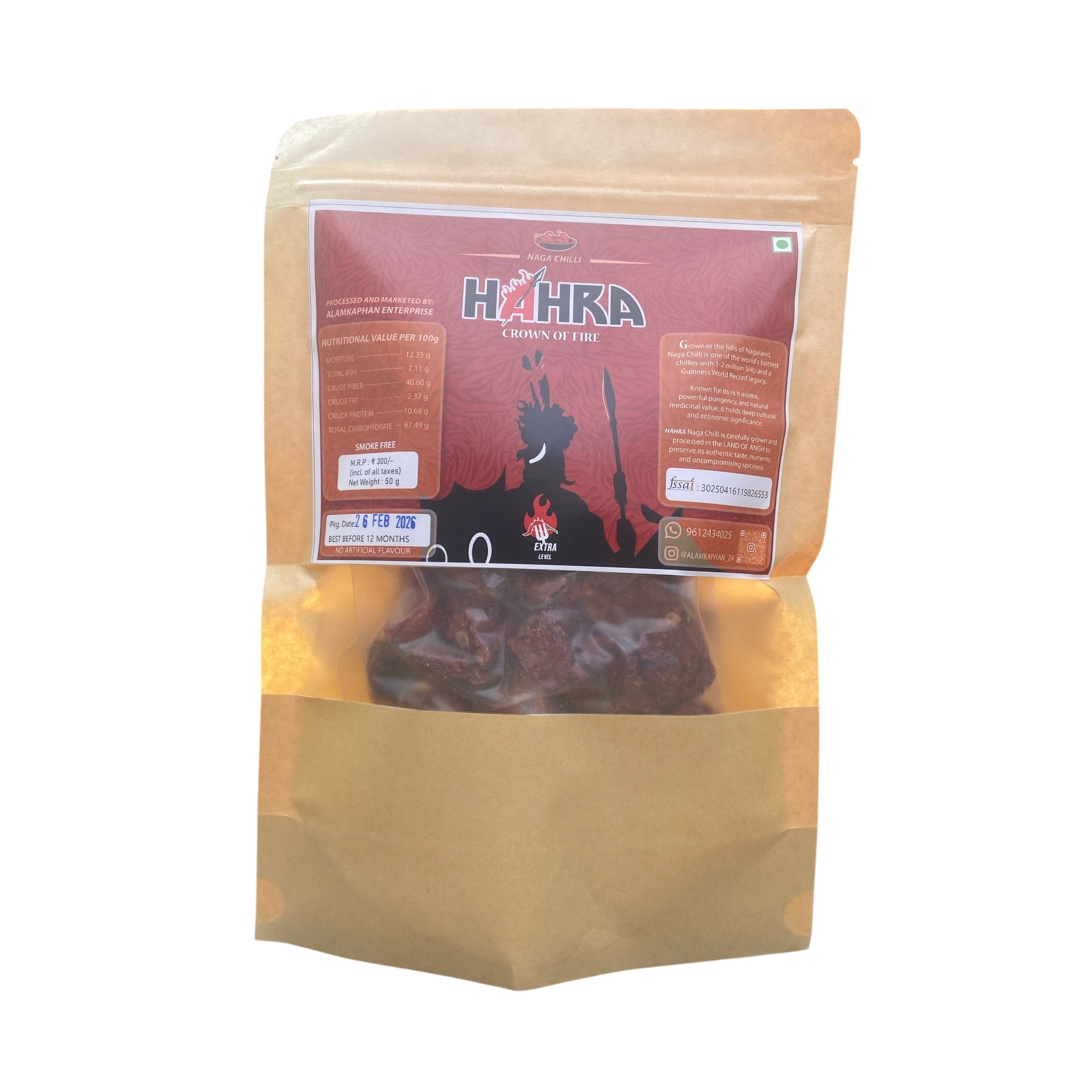 Hahra Naga King Chilli 50 gms - Alamkaphan Enterprise