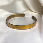 Hand-forged-brass-cuff-plain-bracelet-treasured-elements
