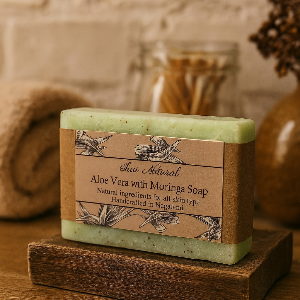 Handcrafted-Aloe-Vera-With-Moringa-Soap-Shai-Natural.
