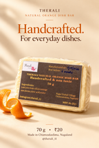 Therali Natural Orange Dish Bar Handcrafted & non- toxic 70gm