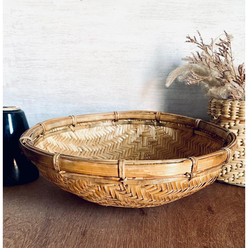 Hand made Bamboo Basket - Indigi Crafts
