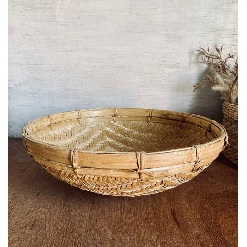 Hand made Bamboo Closed basket - Indigi Crafts