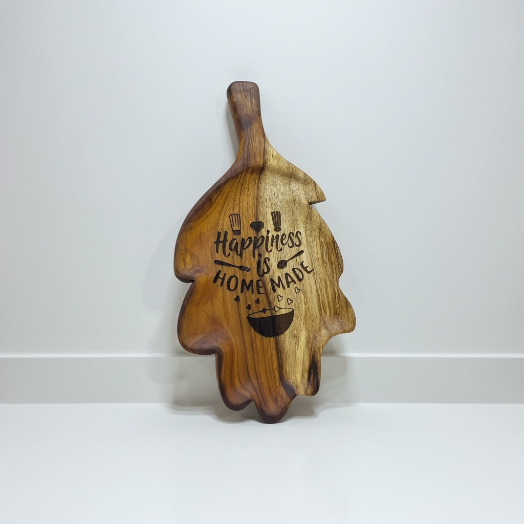Happiness is Home Made wooden platter - Custom Creations