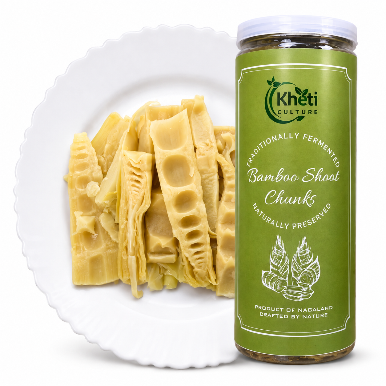Kheti Culture-Fermented Bamboo Shoot Chunks 400g