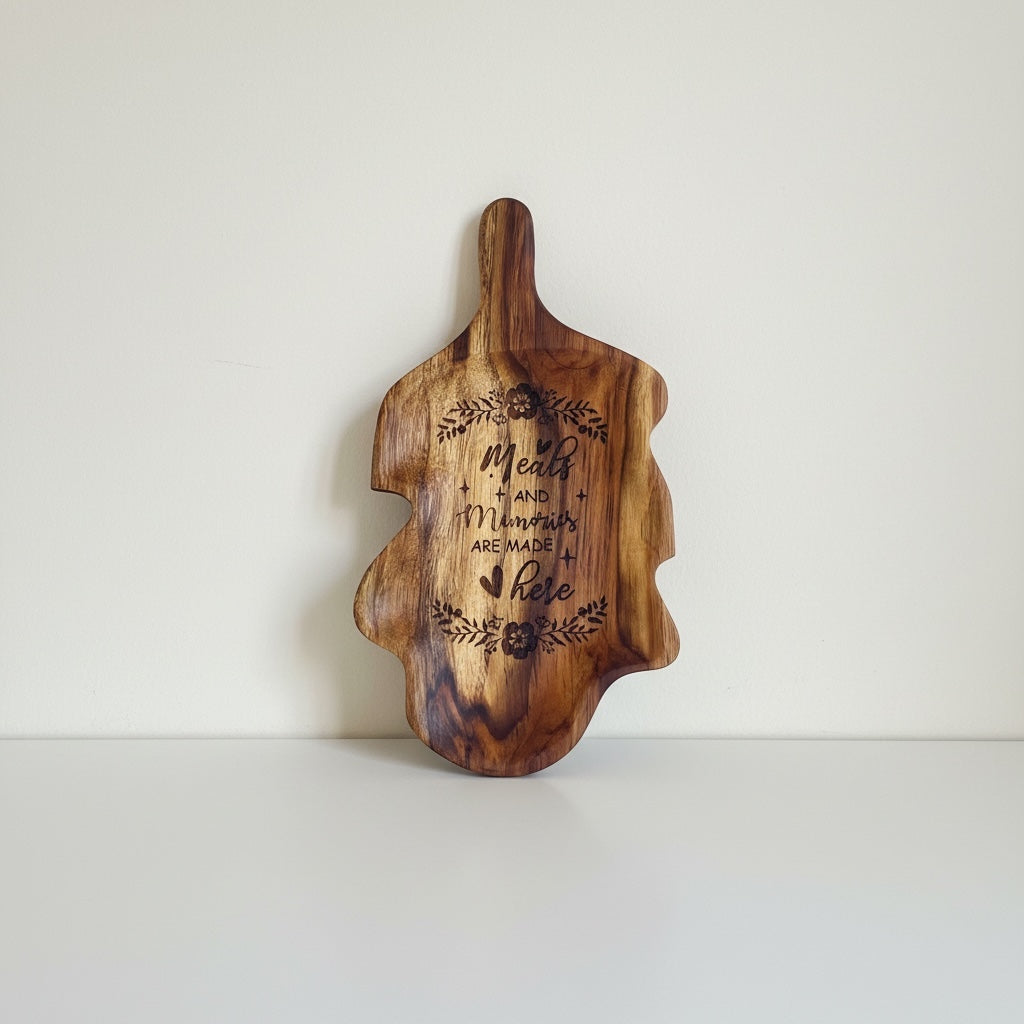 Meals and memories wooden platter - Custom Creations