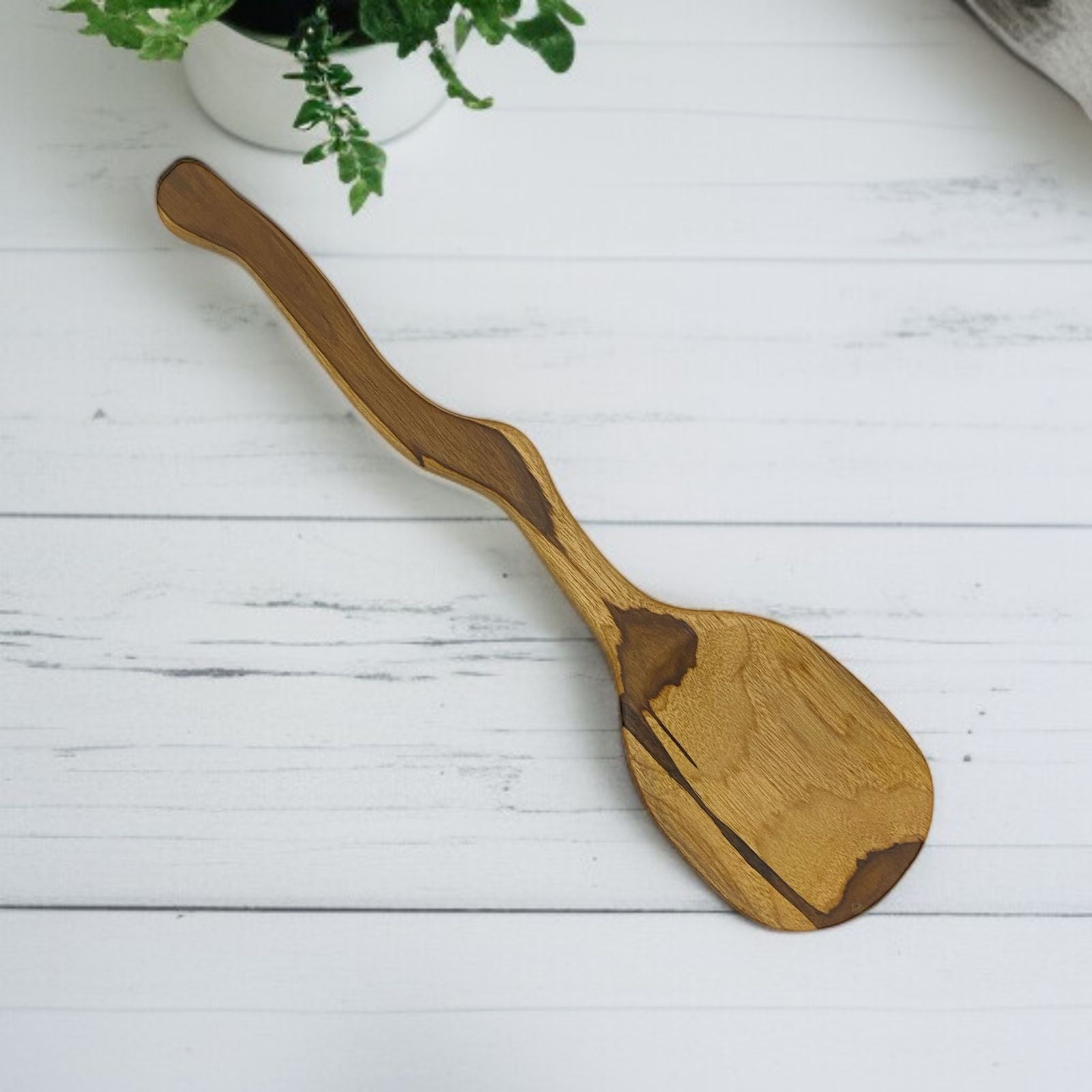 Medium Curve Ladle Oval Teak (1pc) - Custom Creations