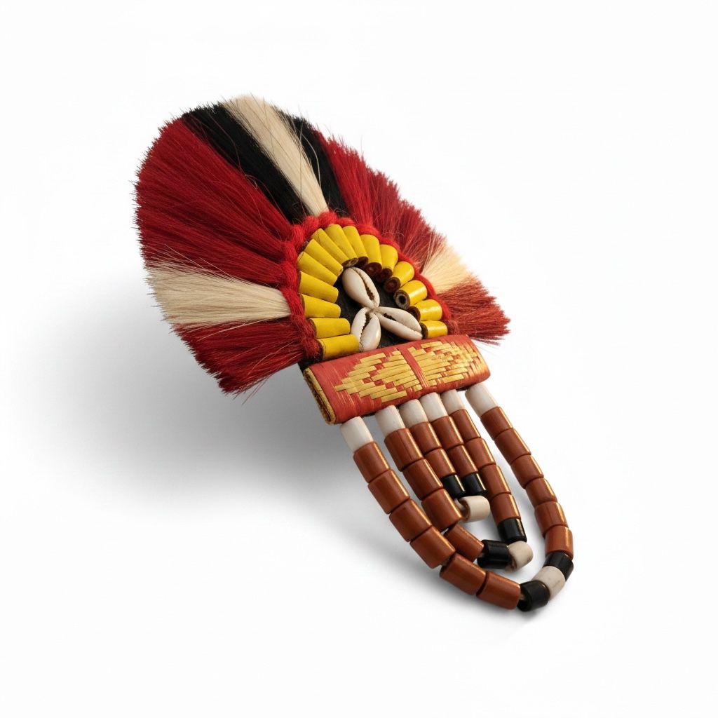 Mens traditional beaded brooch