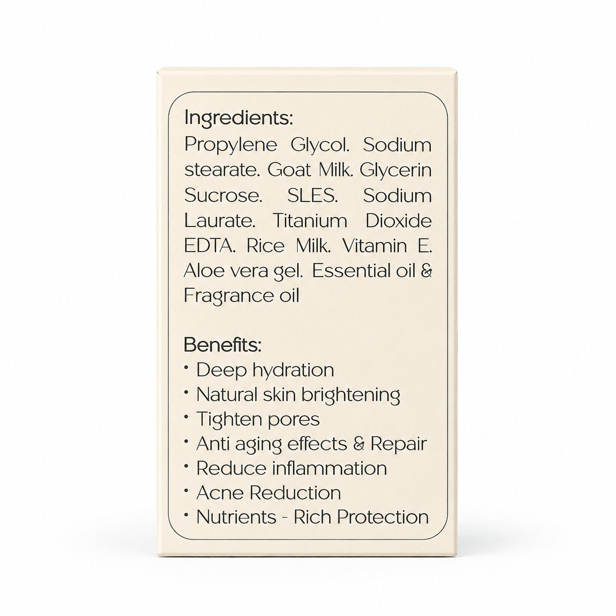 Mistveil- Rice Goat Milk Soap