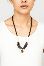 Mixed wood beads necklace- Annie Sakhamo