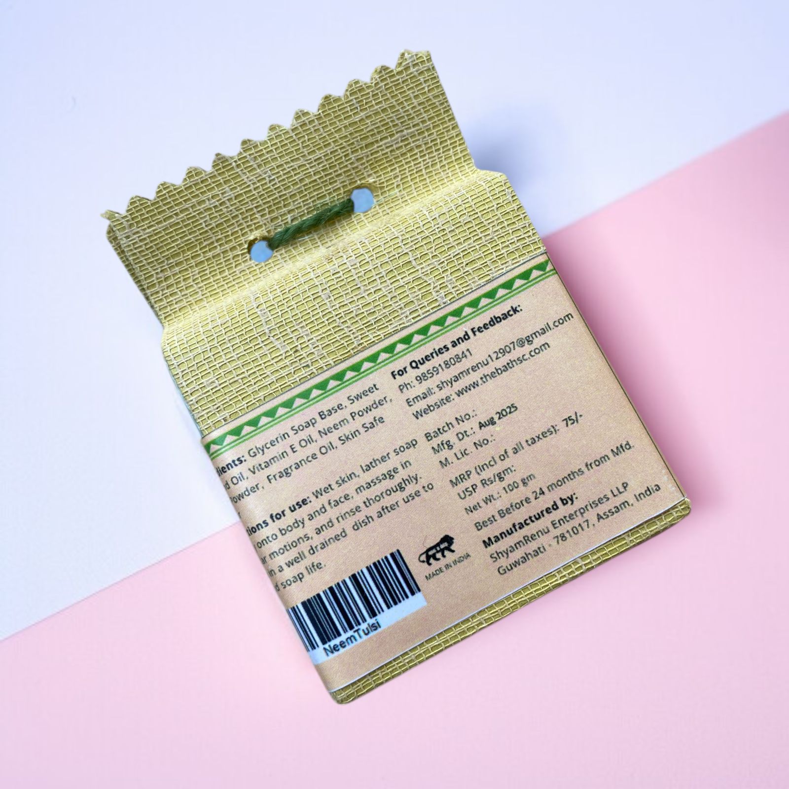 Neem Tulsi Glycerin Soap - The Bath Sc.