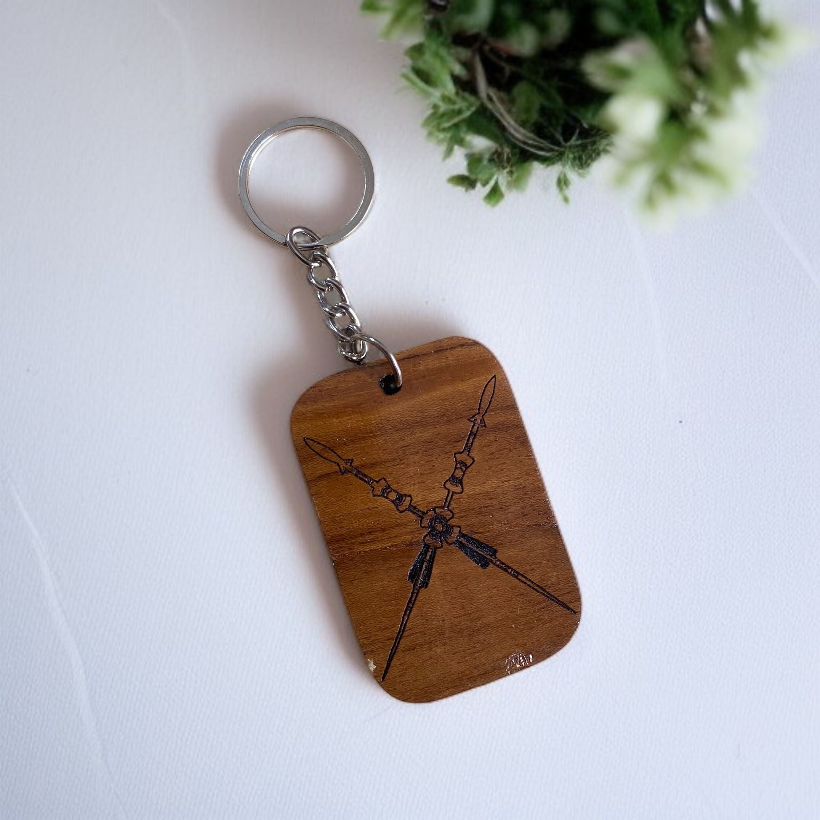 Naga Cross Spear Design Key Chain Custom Creations