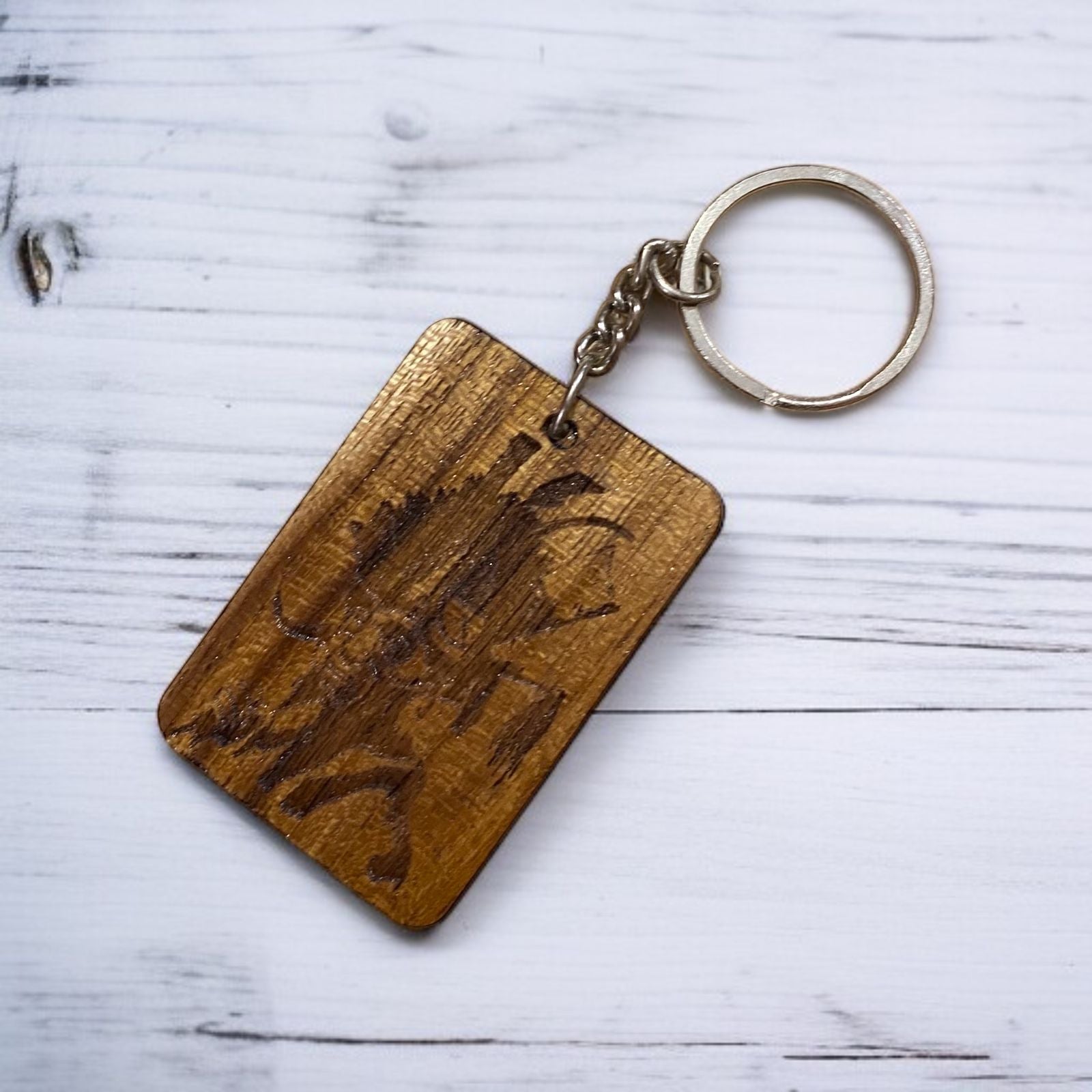 Naga-Warrior-Head-Gear-Design-Rectangular-Key-Chain-Custom-Creations