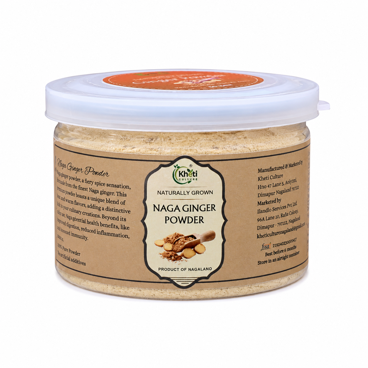 Naga Ginger Powder 50gms Can -Kheti Culture