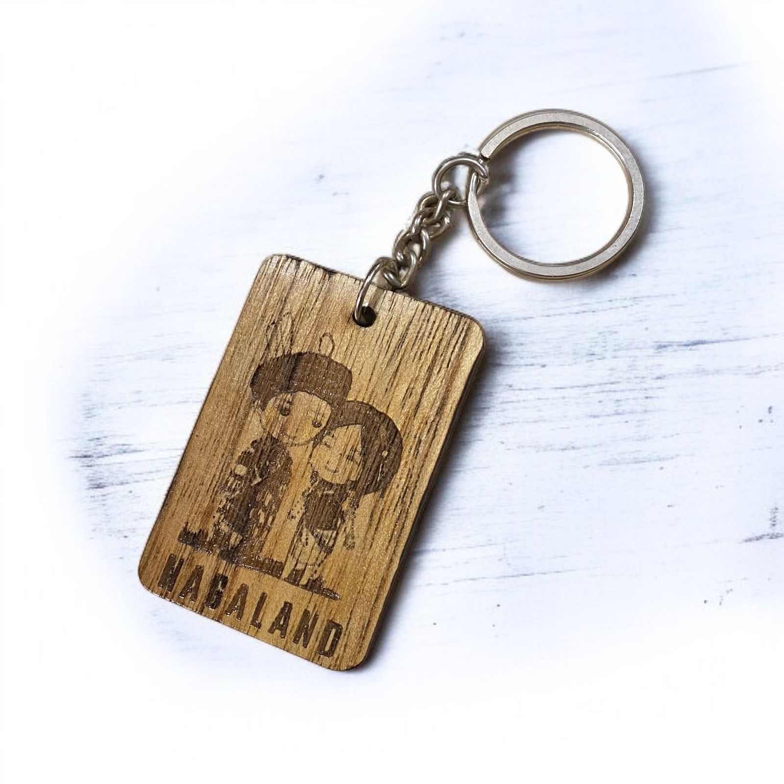 Nagaland-Couple-Wooden-Edged-Key-Chain-Custom-Creation