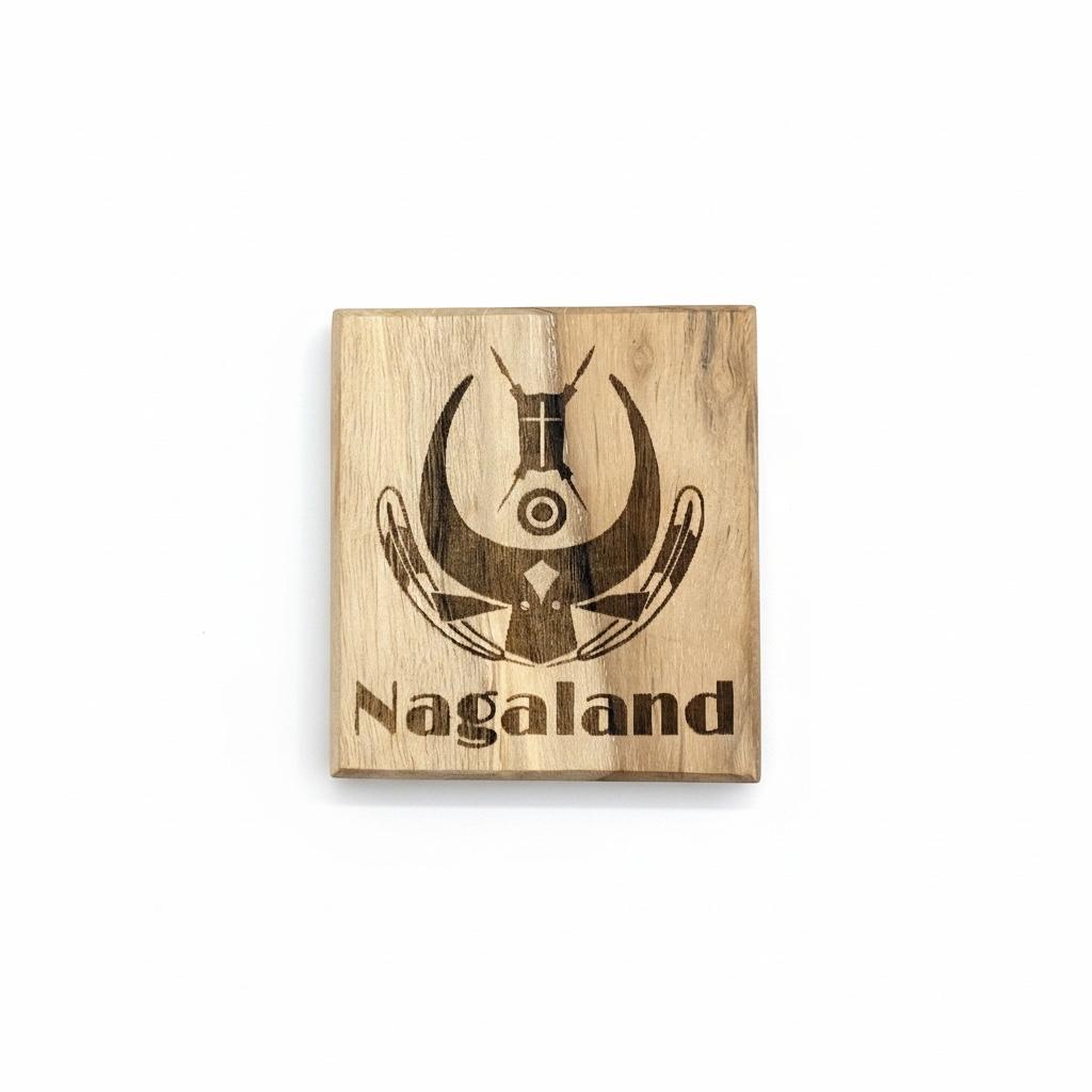 Naga mithun wood magnet- Custom Creations