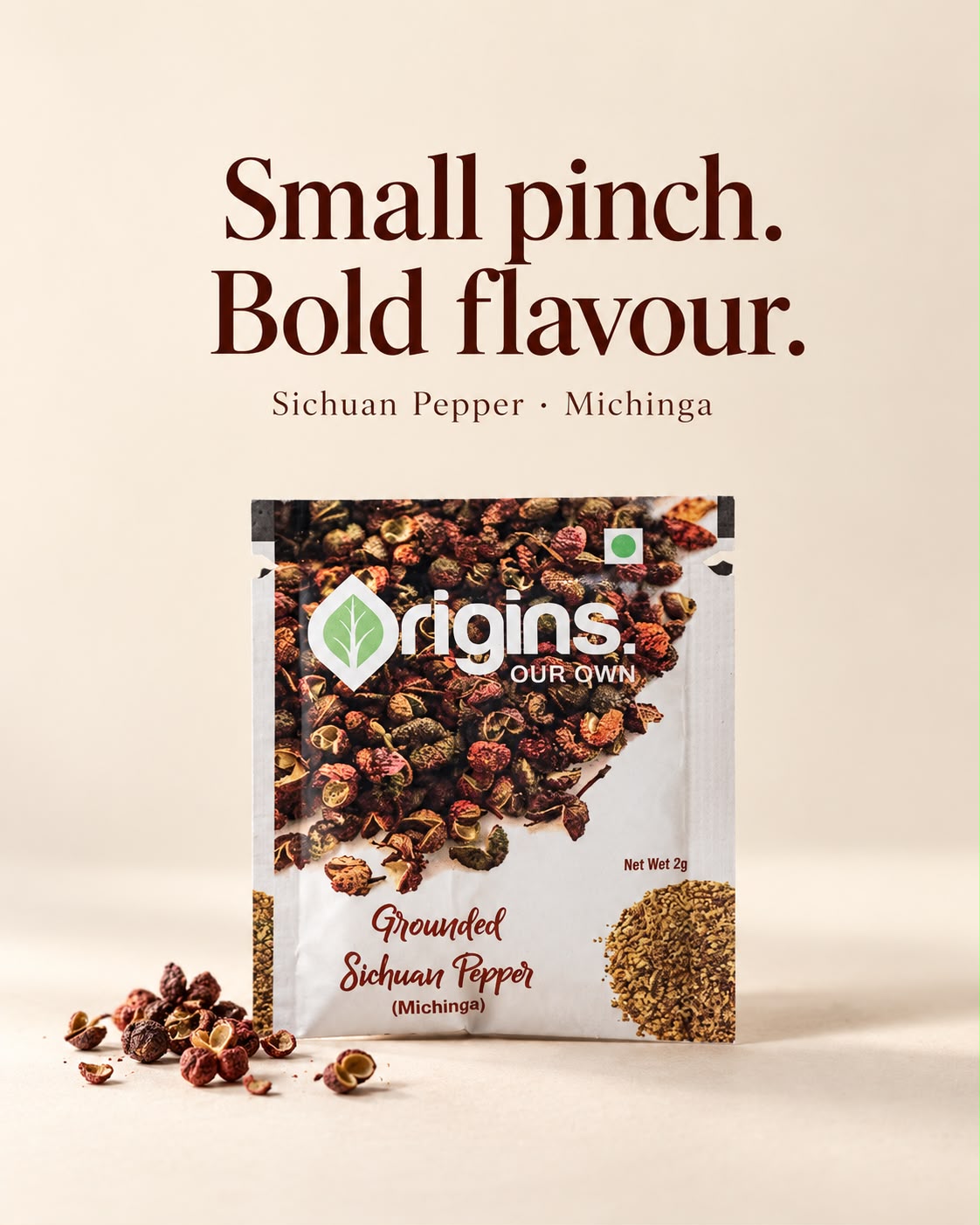 Ground Sichuan Pepper Pouch Sample Pack 2gm