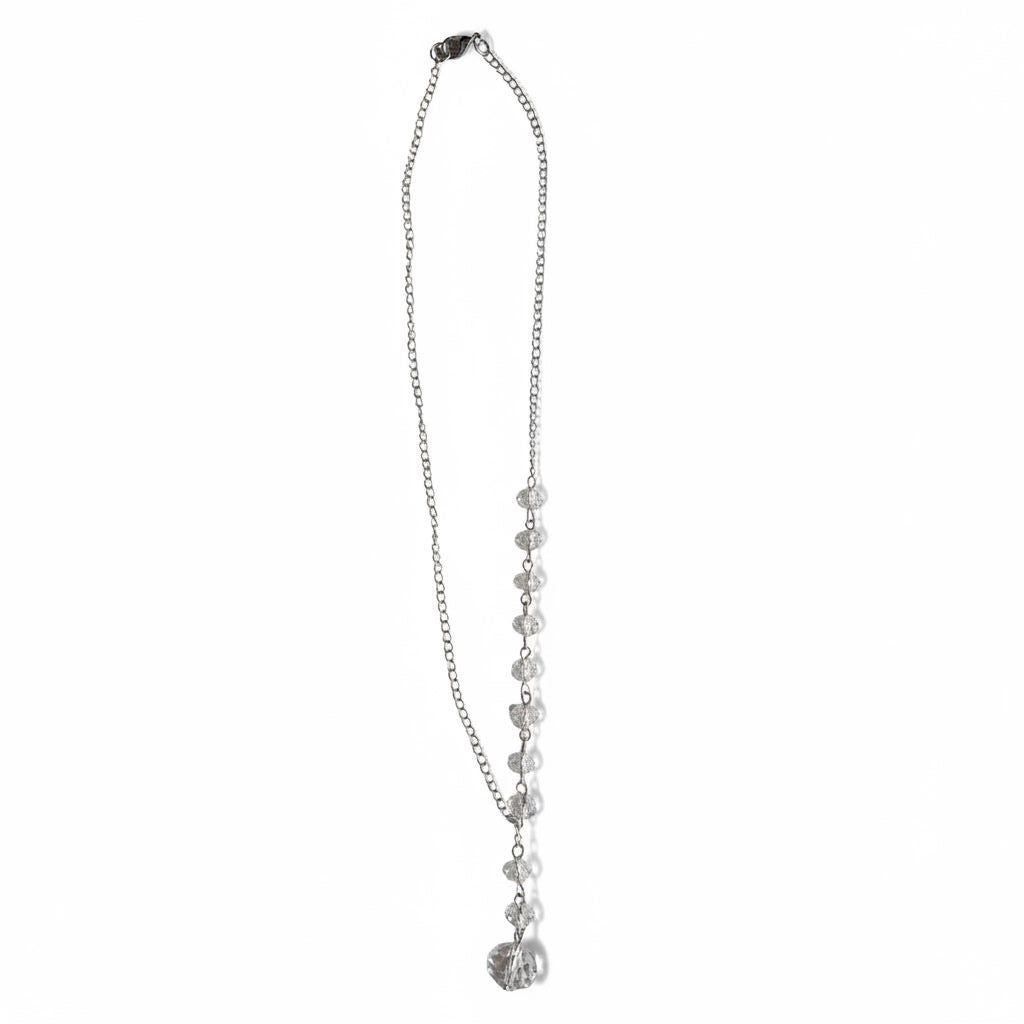 Panda caft minimal silver teardrop pendant necklace