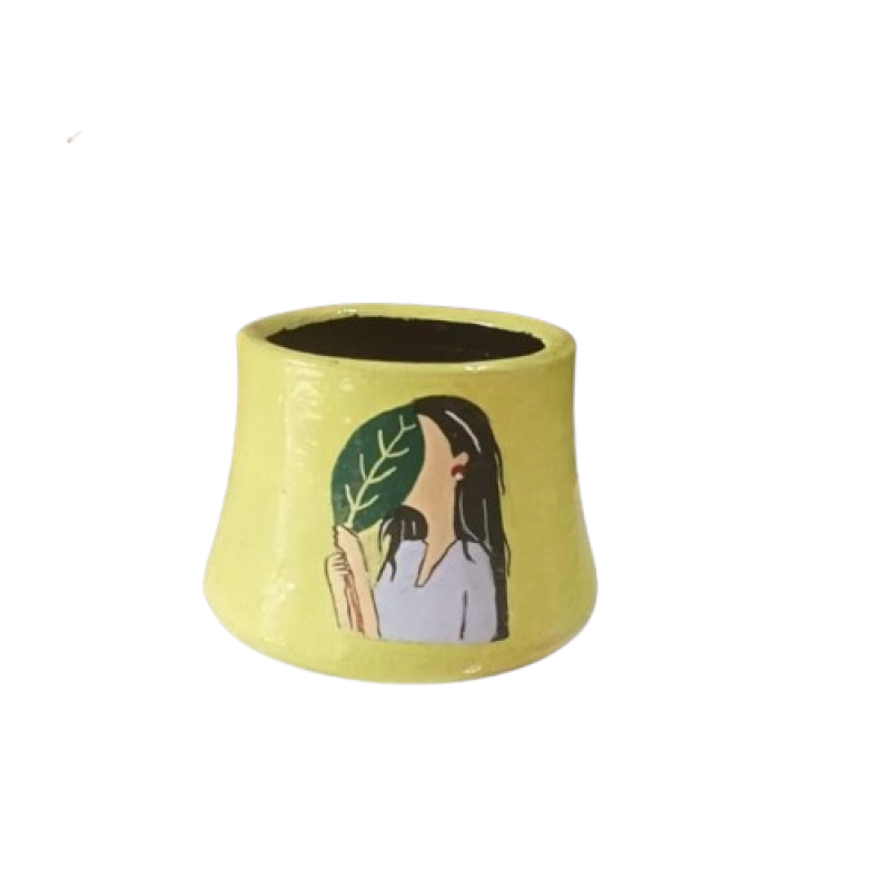 PastelyellowgirlhandpaintedpotteryfromManipur-MamaLovesFlowers