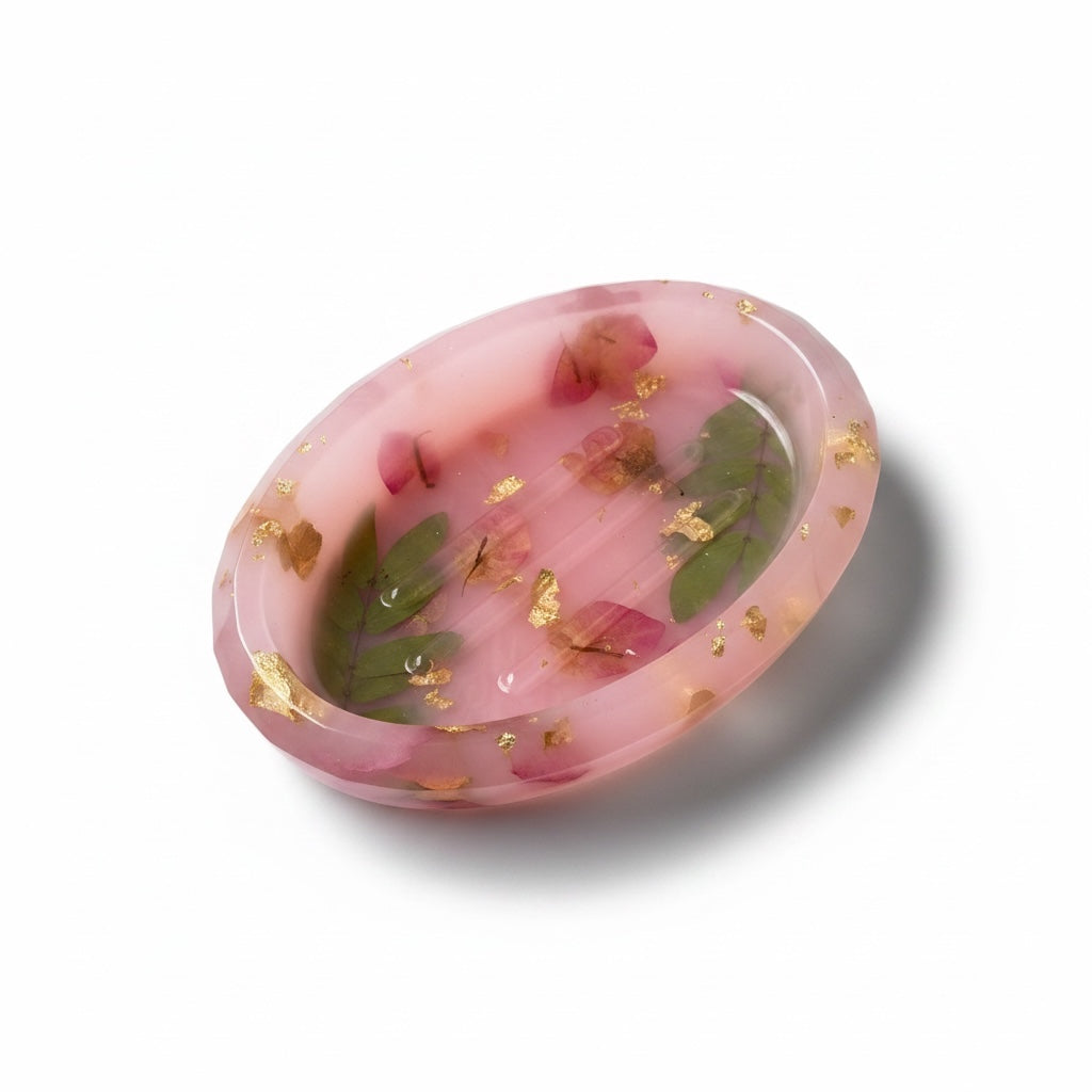 Pink- Botanical- Resin -Soap- Case- Resin by Achila