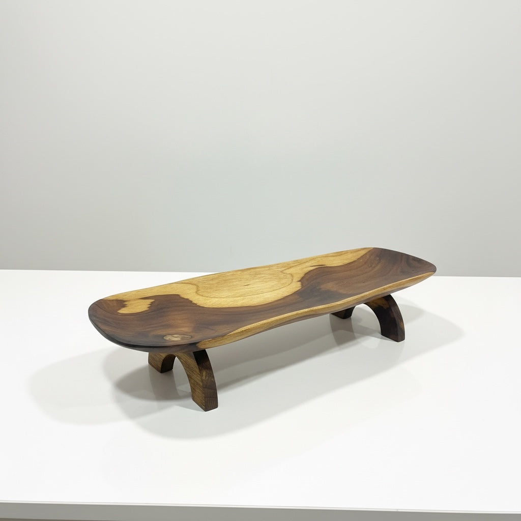 Platter with stand wooden platter medium size - Custom Creations