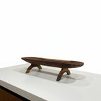 Platter with stand wooden platter medium size dark- Custom Creations