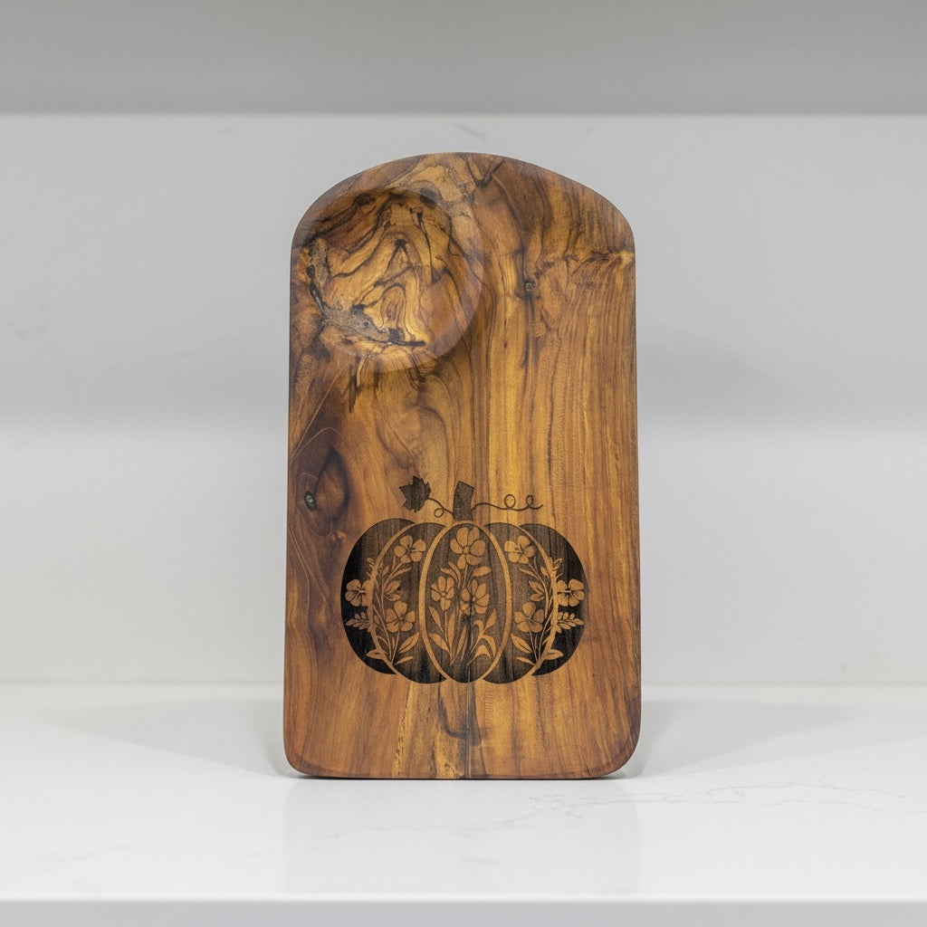 Platter pumpkin wooden platter- Custom Creations