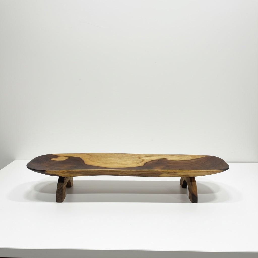 Platter with stand wooden platter medium size - Custom Creations