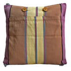Purely Handwoven Purple Beige Tribal Design Cotton Cushion Covers 1 psc - Ethnic Inspiration