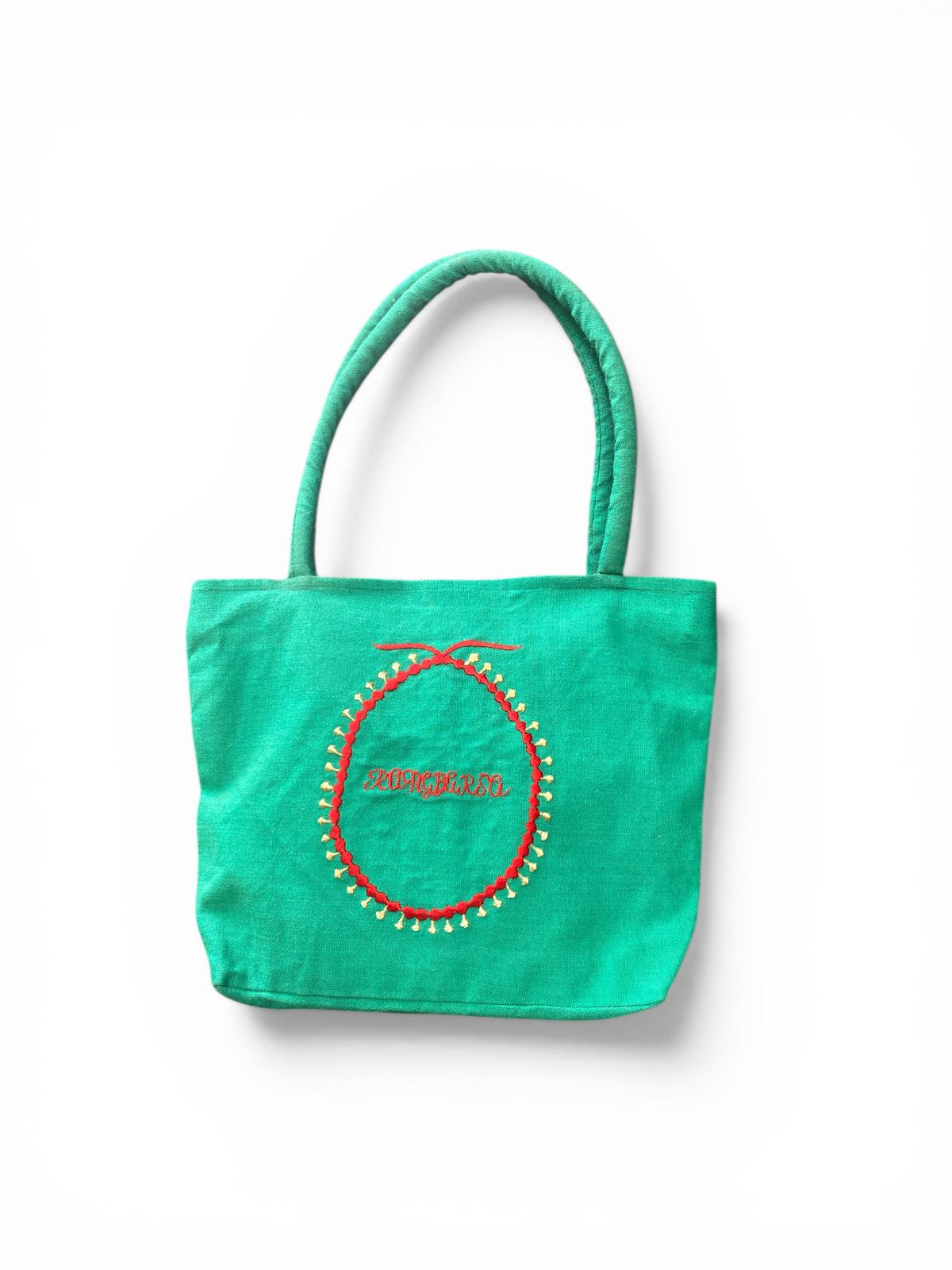 Rangabrsa necklace Designed Hand bag - Evergreen.