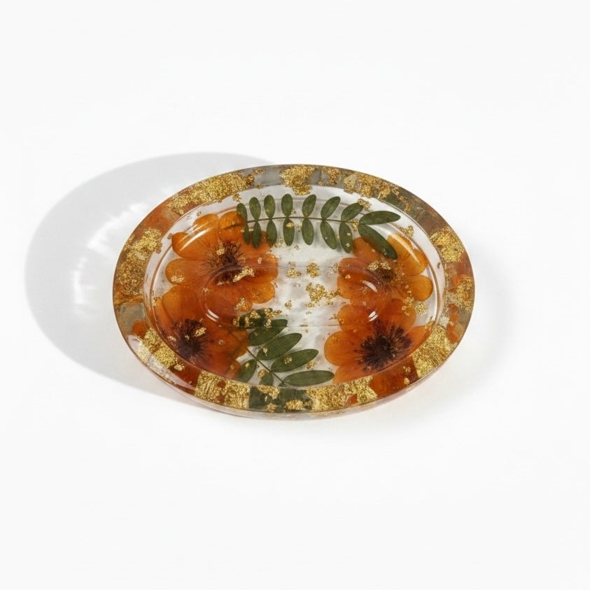 Real -dried-pressed- flowers -resin -soap- case- Resin by Achila