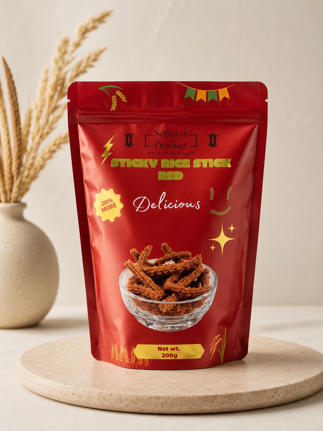 Sticky Rice Stick Red 200gm  - Sophia's Product