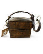 Relic of Wooden Naga Satchel Two Skull With Bones Engraved Big