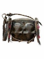 Relic of Wooden Naga Satchel Two Skull With Bones Engraved Big