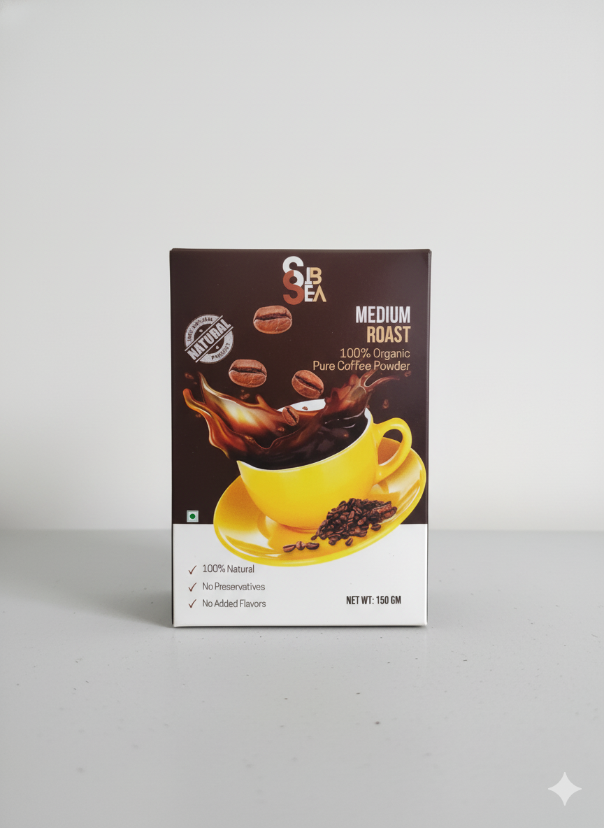 Sibea Medium Roast Ground Coffee 150gm