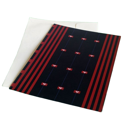 Soyachunks Sumi naga shawl Red and black greeting cards