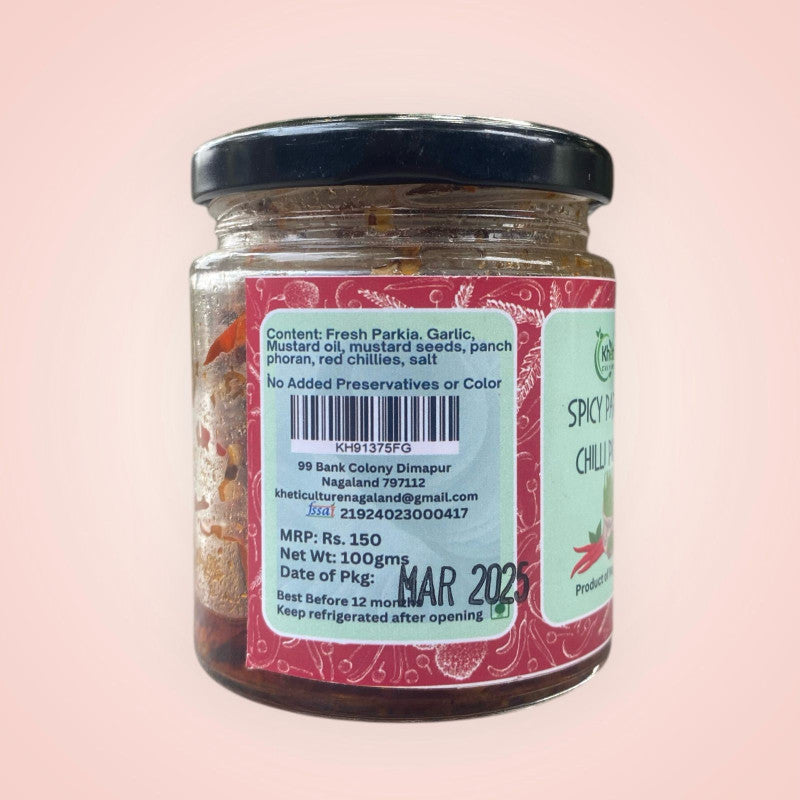Spicy Parkia Chilli Pickle- Kheti Culture 100gm