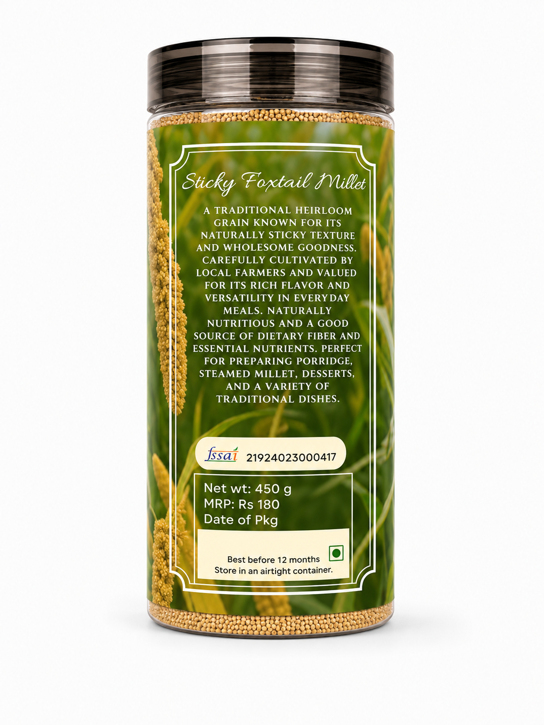 Sticky Foxtail Millet 450gms-Kheti Culture