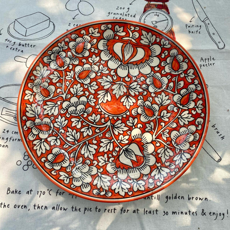 Stunning hand painted decorative plates - The Knot and Bow.