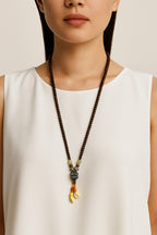 Tassel wooden necklace - Annie Sakhamo